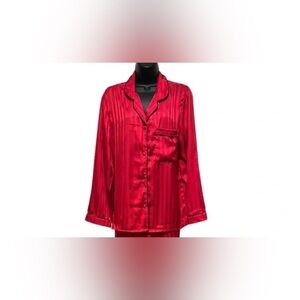 House of Harlow 1960 Comfy But Light red pajama Button Up Top- Size L